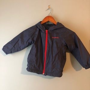 Columbia navy rain jacket 3T